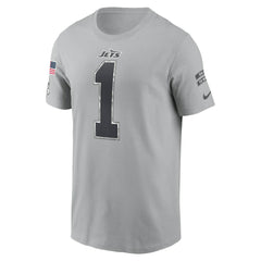 Ahmad Sauce Gardner New York Jets 2024 Salute To Service Name & Number T-Shirt Gray - Nike