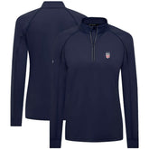 USWNT Levelwear Women's Kinetic Insignia Quarter-Zip Pullover - Navy