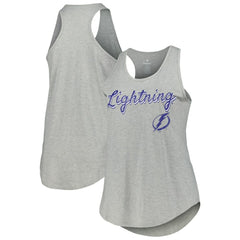 Tampa Bay Lightning - Fanatics Women's Plus Size Racerback Tank Top Heather Gray