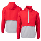 Cincinnati Reds Cutter & Buck City Connect Charter Eco Recycled Half-Zip Anorak Jacket Lifestyle
