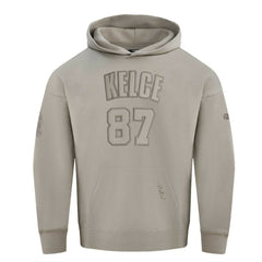 Travis Kelce Kansas City Chiefs Pro Standard Player Name & Number Pullover Hoodie Tan - NFL