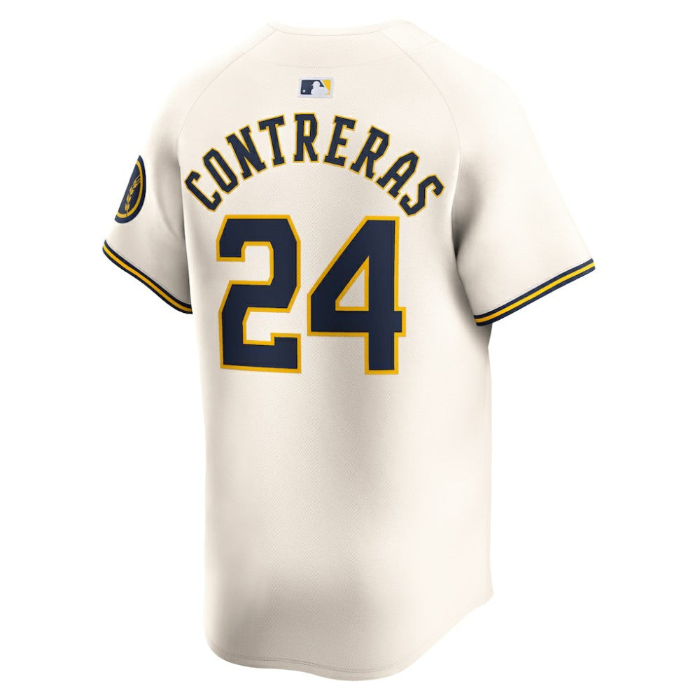 William Contreras Milwaukee Brewers Nike Home Limited Player Jersey - Cream | MLB Jerseys