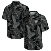 Las Vegas Raiders Sport Vine Line Button-Down Shirt Black - Tommy Bahama