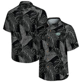New York Jets Sport Vine Line Button-Down Shirt Black - Tommy Bahama