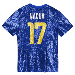 Puka Nacua Los Angeles Rams Girls Youth Sequin V-Neck Fashion Jersey Royal - NFL