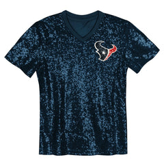 C.J. Stroud Houston Texans Girls Youth Sequin V-Neck Fashion Jersey Navy - NFL