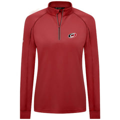 Carolina Hurricanes - Levelwear Women's Kinetic Insignia Core Quarter-Zip Pullover Top Red