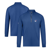 New York Rangers Levelwear Theory Insignia Core Quarter-Zip Pullover Top Blue