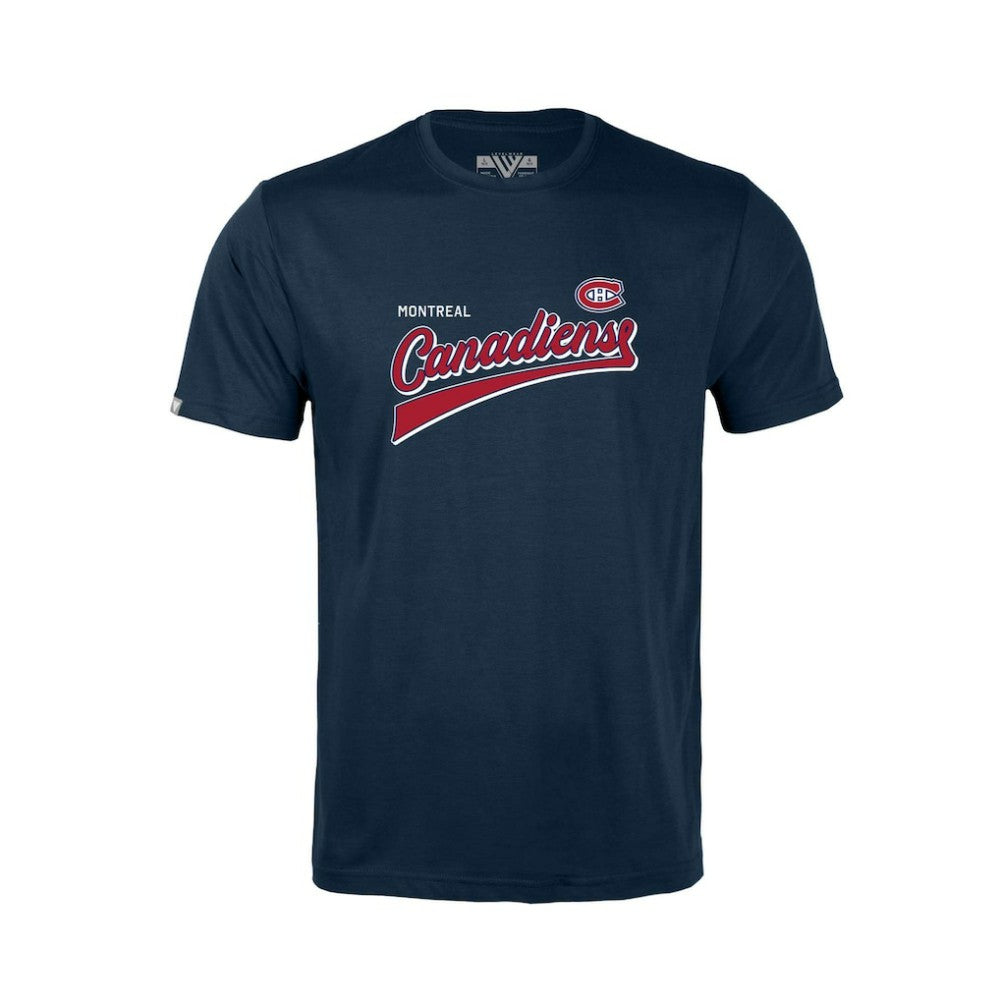 Montreal Canadiens - Levelwear Youth Little Richmond Retro Script T-Shirt Navy