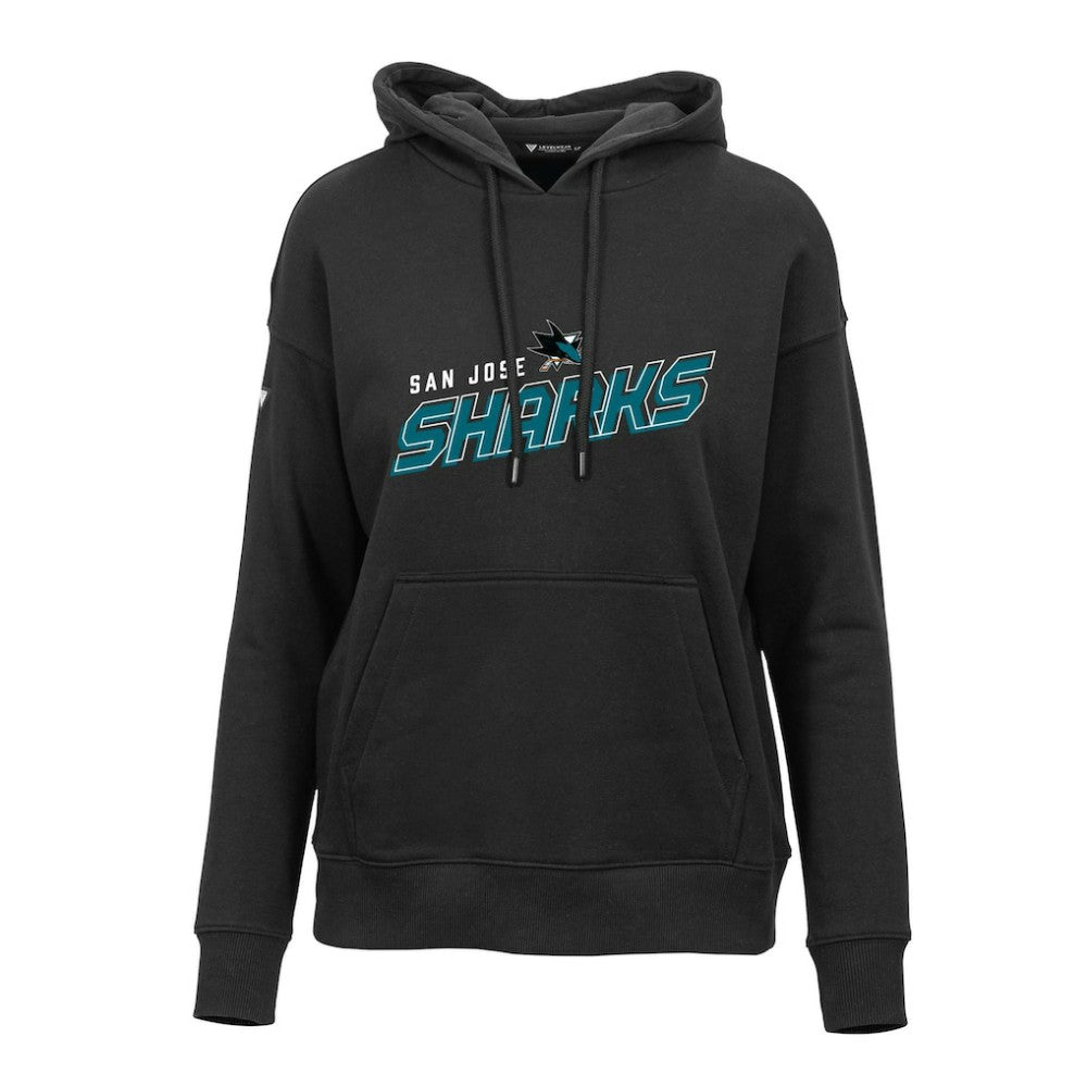 San Jose Sharks - Levelwear Women's Adorn Premier 2.0 Fleece Pullover Hoodie Black