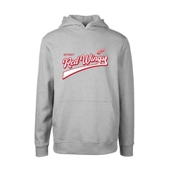 Detroit Red Wings - Levelwear Youth Podium Retro Script Fleece Pullover Hoodie Gray