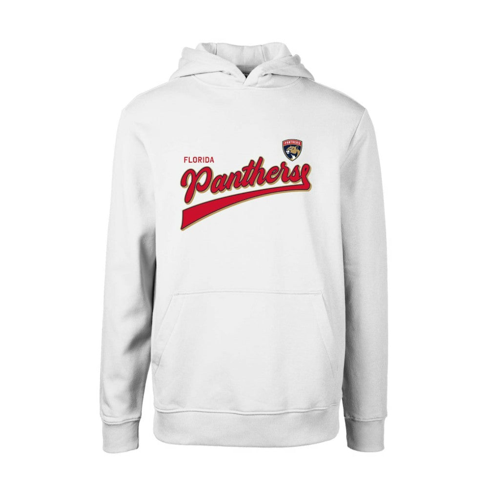 Florida Panthers - Levelwear Youth Podium Retro Script Fleece Pullover Hoodie White