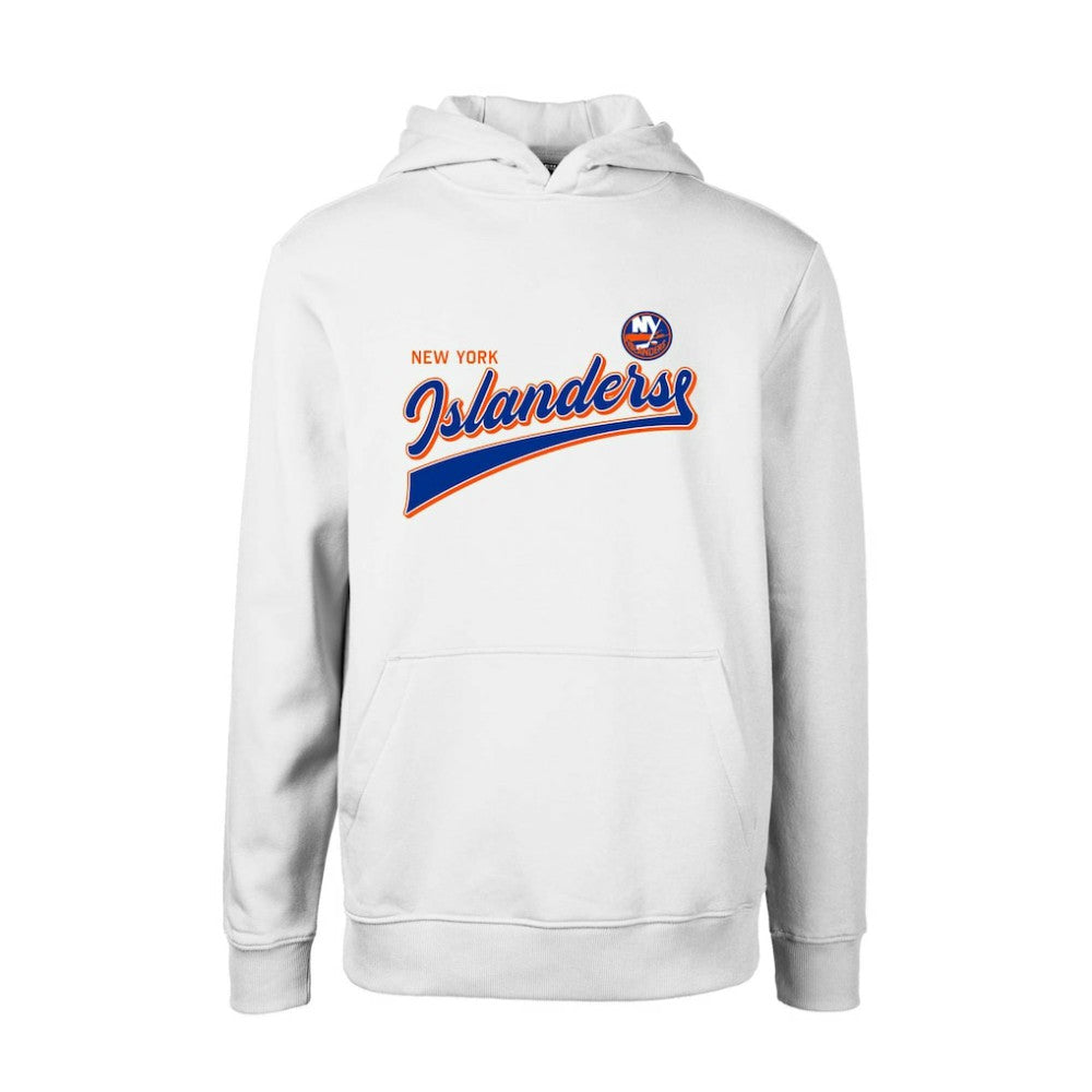 New York Islanders - Levelwear Youth Podium Retro Script Fleece Pullover Hoodie White