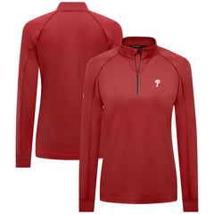 Philadelphia Phillies Levelwear Women's Kinetic Insignia Quarter-Zip Pullover Lifestyle