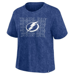 Tampa Bay Lightning - Fanatics Women's Faded Wash T-Shirt Blue