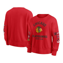 Chicago Blackhawks Fanatics Women's Go Team Pullover Sweatshirt Red