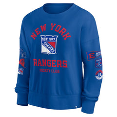 New York Rangers Fanatics Women's Go Team Pullover Sweatshirt Blue