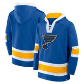St. Louis Blues - Fanatics Inside Line Fleece Pullover Hoodie- Blue
