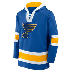 St. Louis Blues - Fanatics Inside Line Fleece Pullover Hoodie- Blue