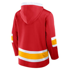 Calgary Flames - Fanatics Inside Line Fleece Pullover Hoodie- Red