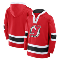 New Jersey Devils - Fanatics Inside Line Fleece Pullover Hoodie- Red
