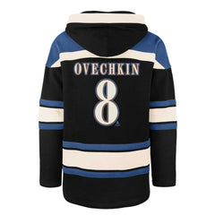 Alexander Ovechkin Washington Capitals '47 Player Name & Number Lacer Pullover Hoodie Black