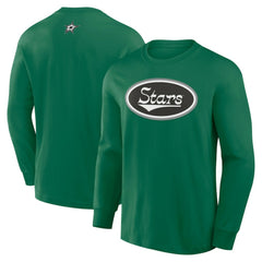Dallas Stars - Fanatics Rewind Long Sleeve T-Shirt Kelly Green