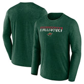 Minnesota Wild - Fanatics Transition Long Sleeve T-Shirt Heather Green