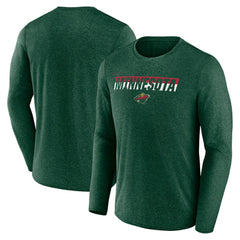 Minnesota Wild - Fanatics Transition Long Sleeve T-Shirt Heather Green