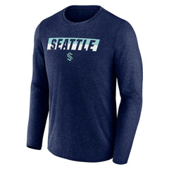 Seattle Kraken Fanatics Transition Long Sleeve T-Shirt Heather Navy