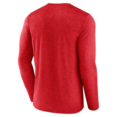 Chicago Blackhawks Fanatics Transition Long Sleeve T-Shirt Heather Red