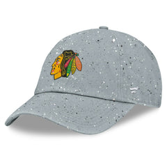 Chicago Blackhawks Fanatics Women's Heritage Snow Day Speckle Adjustable Hat Gray