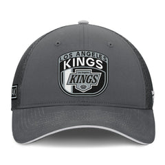 Los Angeles Kings - Fanatics Authentic Pro Home Ice Trucker Adjustable Hat Gray