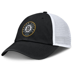 Boston Bruins Fanatics Averie Trucker Adjustable Hat Black/White