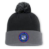 New York Rangers Fanatics Aspyn Cuffed Knit Hat with Pom Black