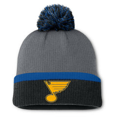St. Louis Blues - Fanatics Women's Cuffed Knit Hat with Pom Charcoal