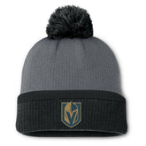 Vegas Golden Knights Fanatics Women's Cuffed Knit Hat with Pom Charcoal