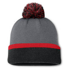 Detroit Red Wings - Fanatics Women's Cuffed Knit Hat with Pom Charcoal