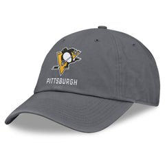 Pittsburgh Penguins Fanatics Washed Adjustable Hat Charcoal
