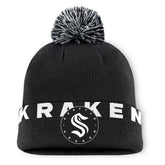 Seattle Kraken Fanatics Fundamental High Stick Cuffed Knit Hat with Pom Black