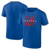 New York Rangers Logo Athletic Coordinate T-Shirt Blue