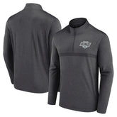 Los Angeles Kings - Logo Athletic Head-to-Head Raglan Quarter-Zip Top Heather Charcoal