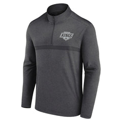 Los Angeles Kings - Logo Athletic Head-to-Head Raglan Quarter-Zip Top Heather Charcoal