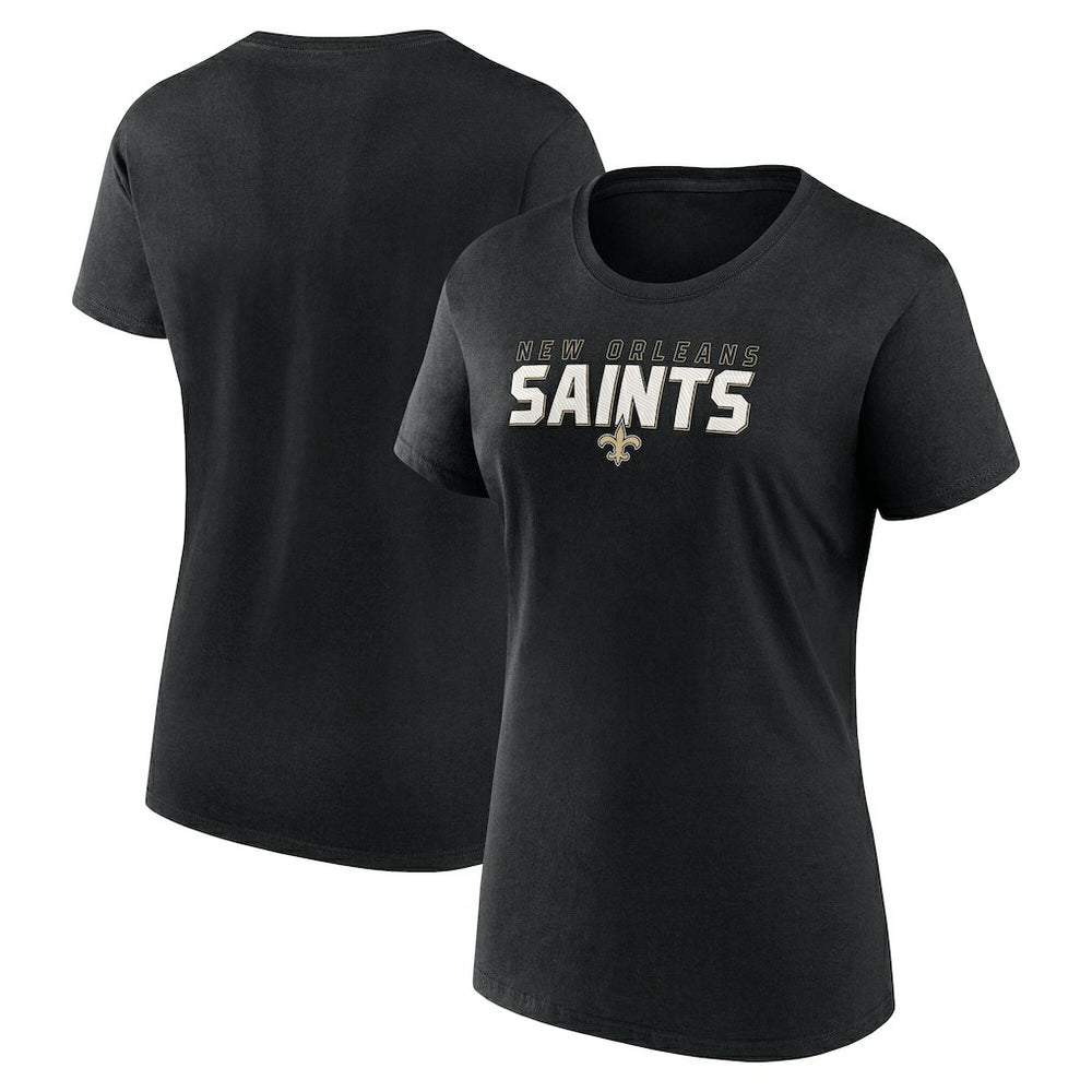 New Orleans Saints Logo Athletic Women's Lean T-Shirt Black - NFL