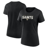 New Orleans Saints Logo Athletic Women's Lean T-Shirt Black - NFL