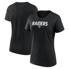Las Vegas Raiders Logo Athletic Women's Lean T-Shirt Black - NFL