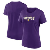 Minnesota Vikings Logo Athletic Women's Lean T-Shirt Purple - NFL