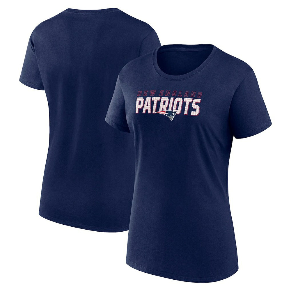 New England Patriots Logo Athletic Women's Lean T-Shirt Navy - NFL