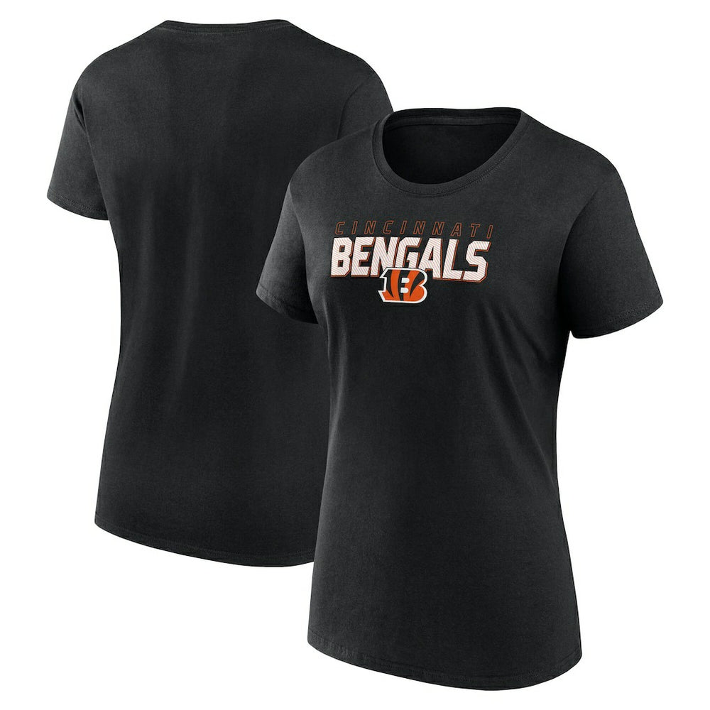 Cincinnati Bengals Logo Athletic Women's Lean T-Shirt Black - NFL