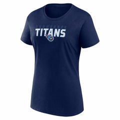 Tennessee Titans Logo Athletic Women's Lean T-Shirt Navy - NFL